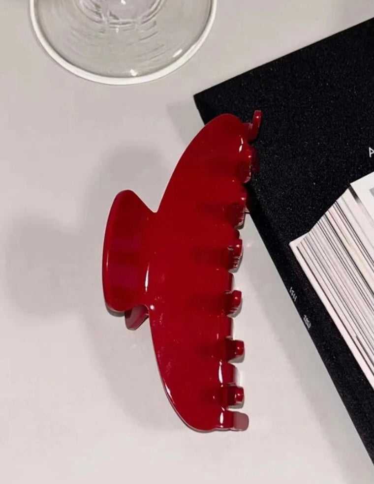 Cherry Red Claw Clip
