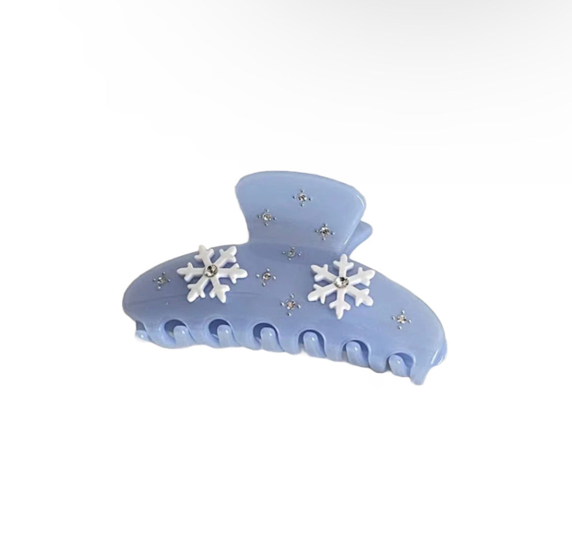 Sparkling Snowflake Claw Clips