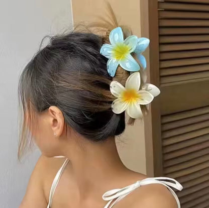 Sunset Hibiscus Claw Clips