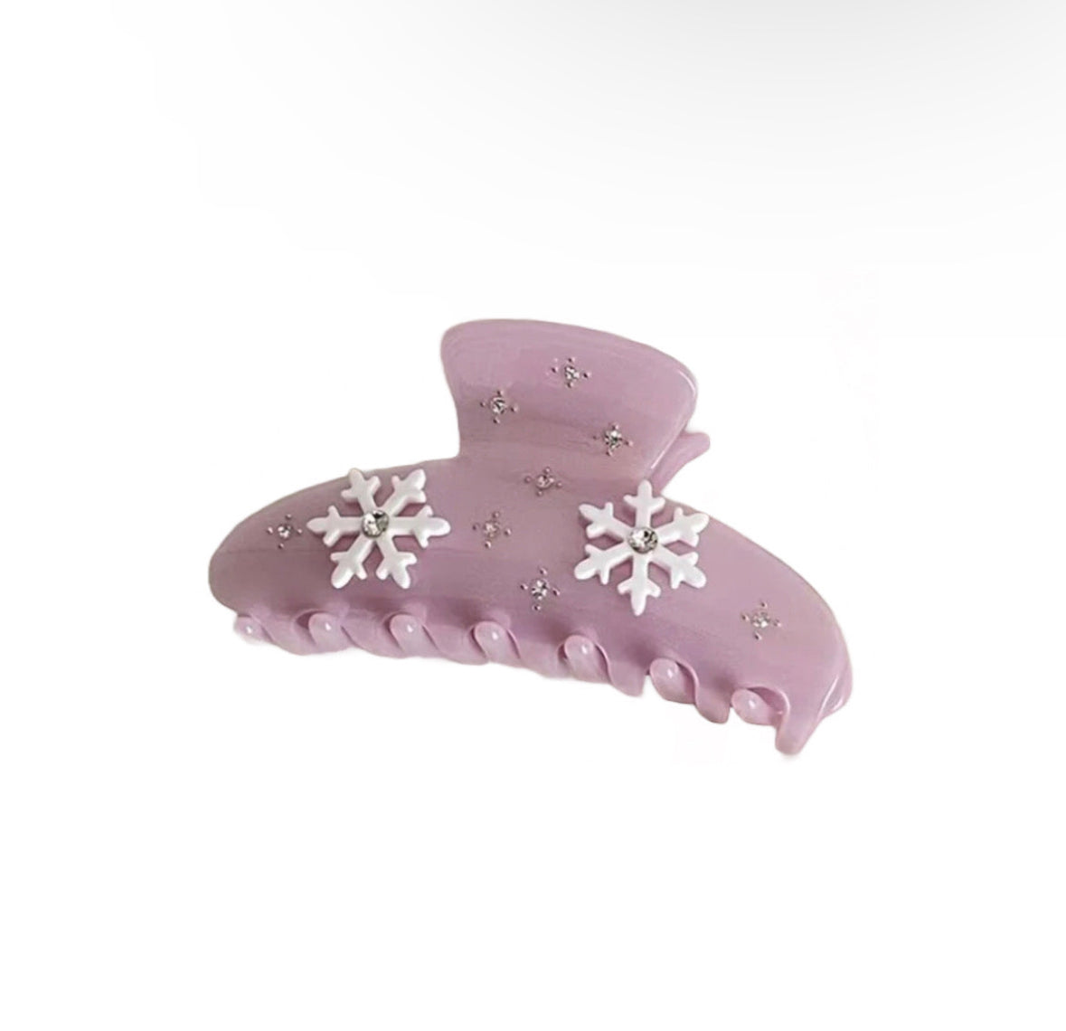 Sparkling Snowflake Claw Clips