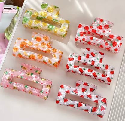 Tropical Fruit Claw Clips