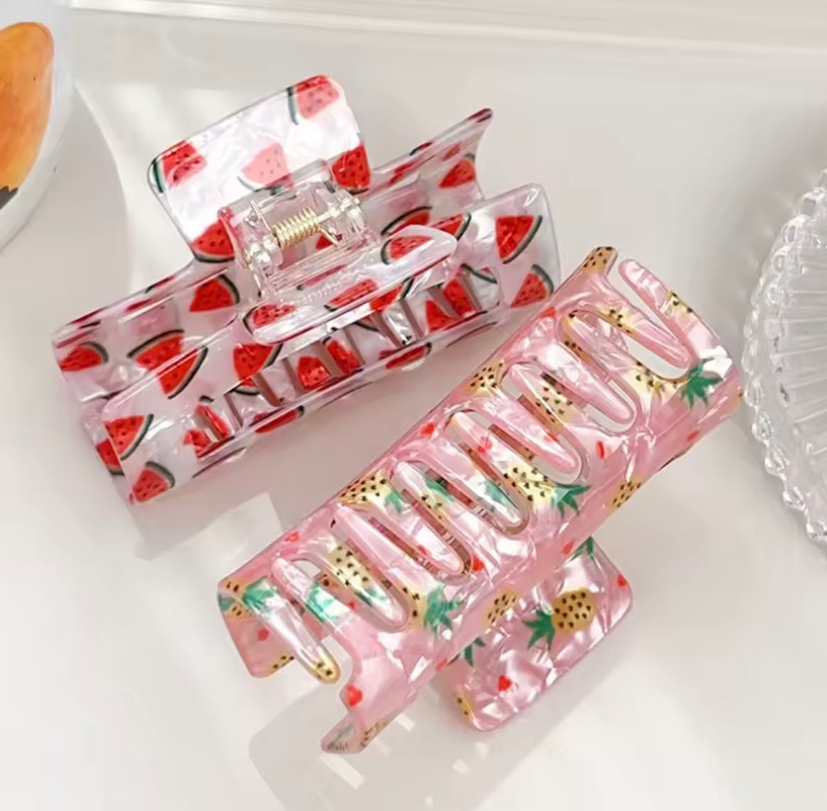 Tropical Fruit Claw Clips